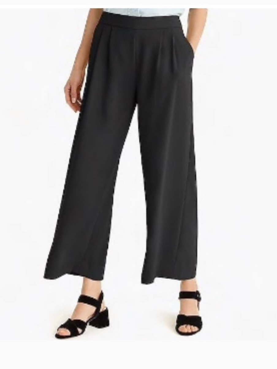 J. Crew 365 Crepe Wide Leg Cropped Pants